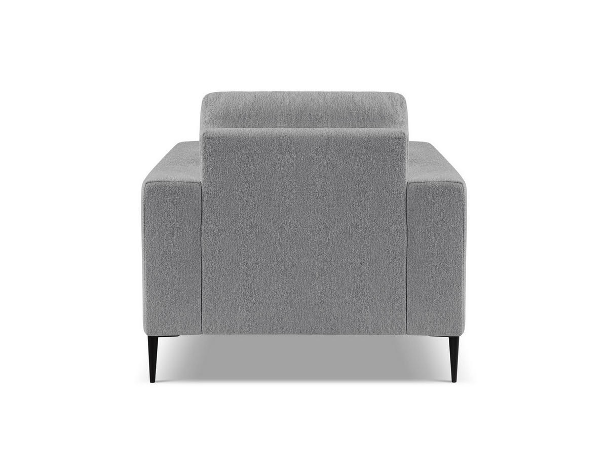 SESSEL Chenille Stoff Grau - Hellgrau/Schwarz, Holzwerkstoff/Textil (93/88/105cm) - Makamii