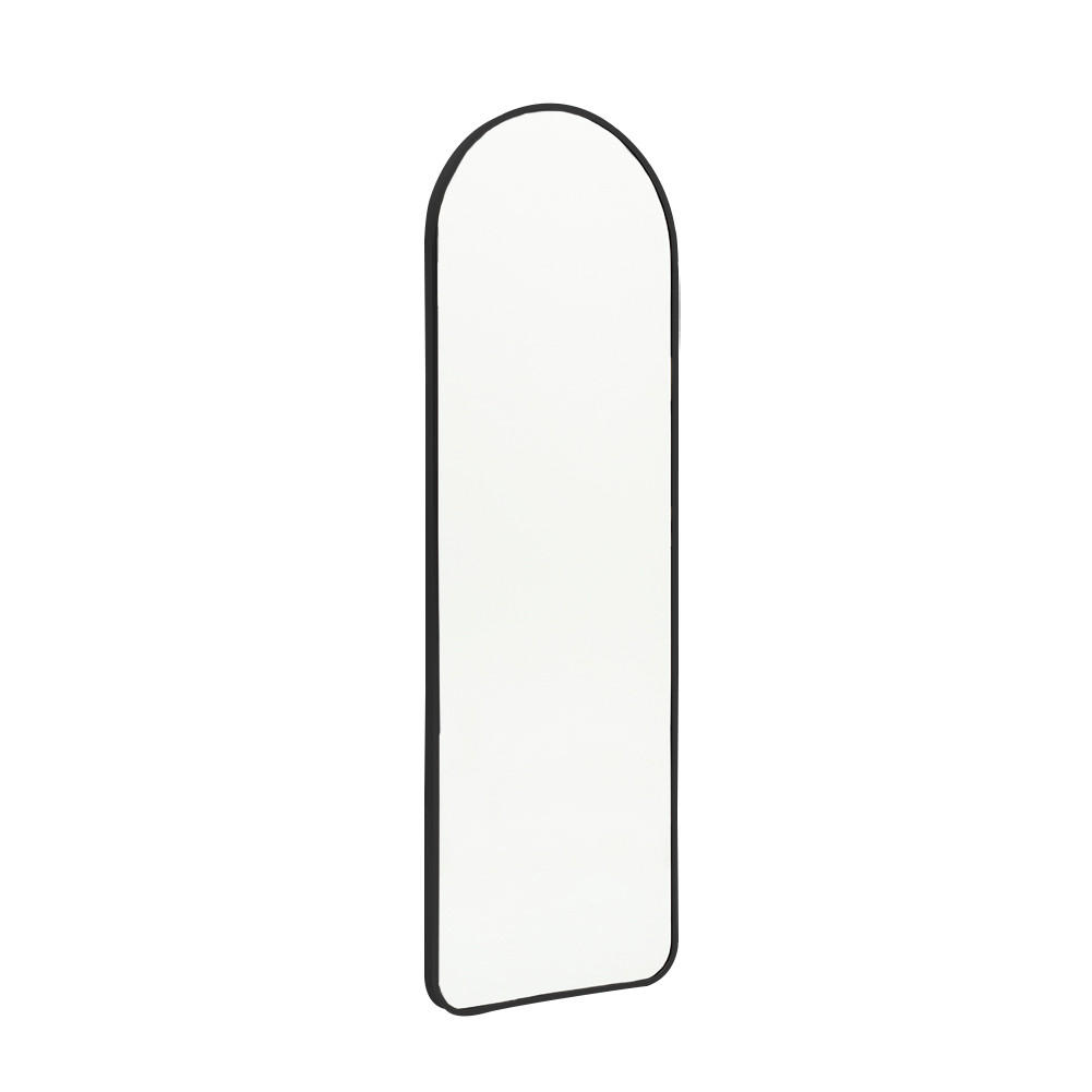 GANZKÖRPERSPIEGEL 40/120/2.8 cm Gewölbt Aluminiumrahmen Schwarz - Schwarz, Glas/Metall (40/2.8/120cm) - Livingandhome