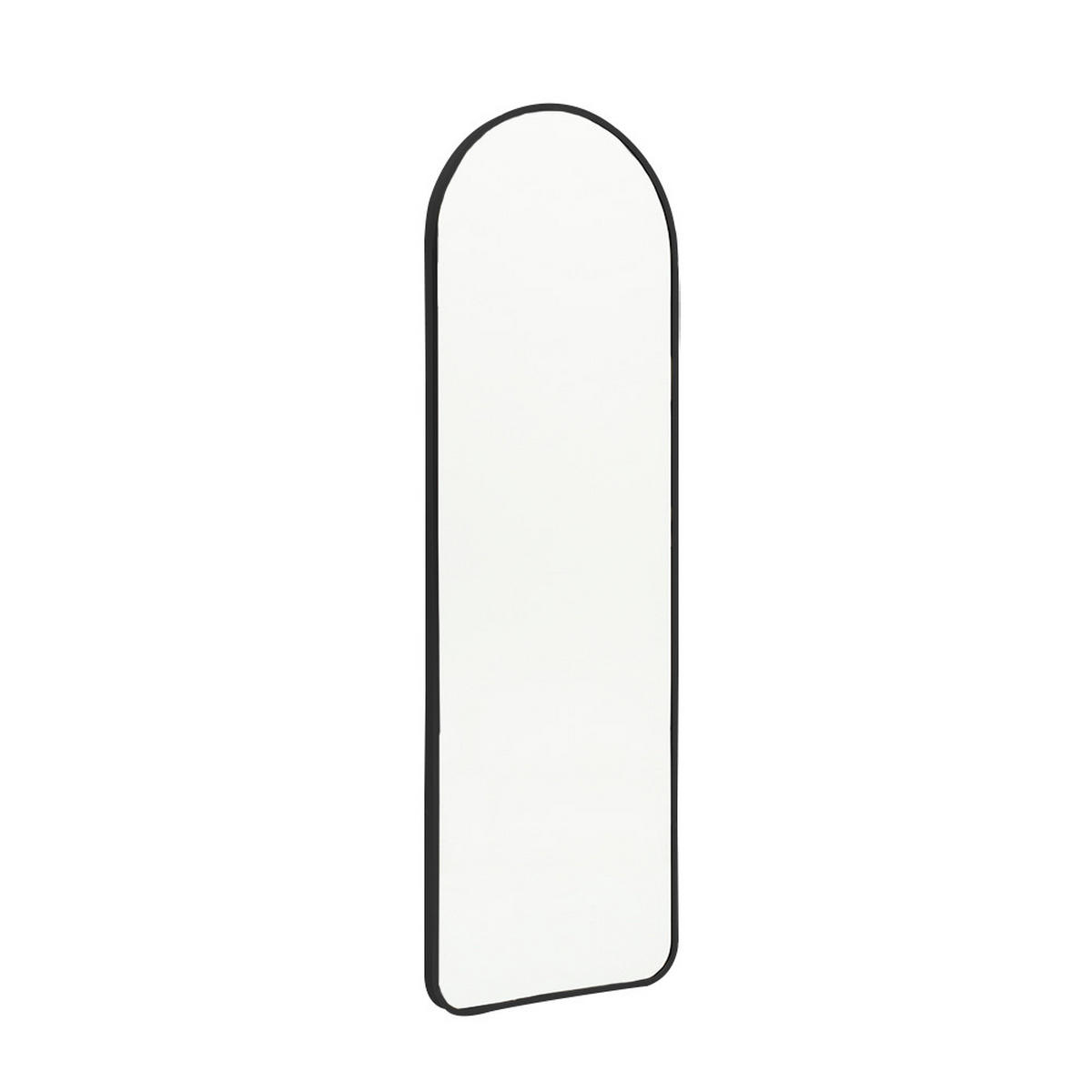 GANZKÖRPERSPIEGEL 40/120/2.8 cm Gewölbt Aluminiumrahmen Schwarz - Schwarz, Glas/Metall (40/2.8/120cm) - Livingandhome