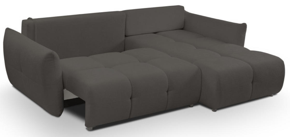 ECKSOFA Grafit BOSE Mit Schlaffunktion Rechts - Graphitfarben, Textil (177/257cm) - Sepro Meble
