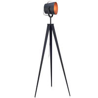 STEHLEUCHTE Schwarz - Schwarz, Metall (158/59.9/158cm) - Teamson Home