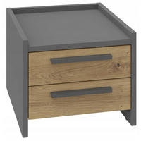 NACHTTISCH ALTIVO 2SN Anthrazit Grau-Artisan Eiche 36/35,6/29,6 cm - Anthrazit/Eiche Artisan, Holzwerkstoff (36/29.6/35.6cm) - Matkam Möbel