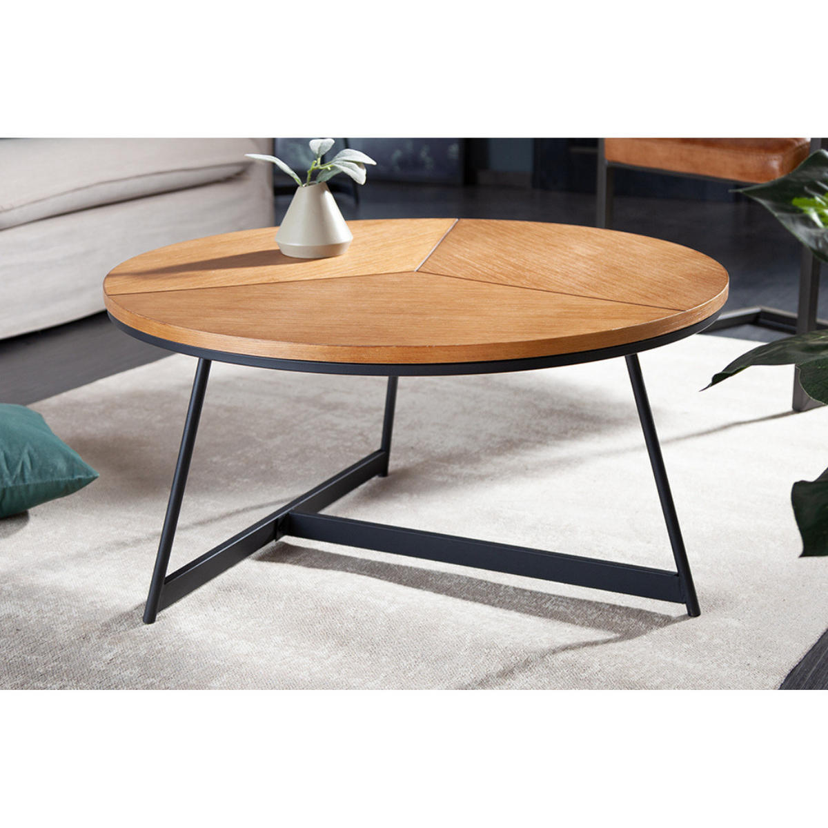 COUCHTISCH OAK ELEGANCE Eiche 80 cm - Braun, Holz (80/80/42cm) - riess-ambiente
