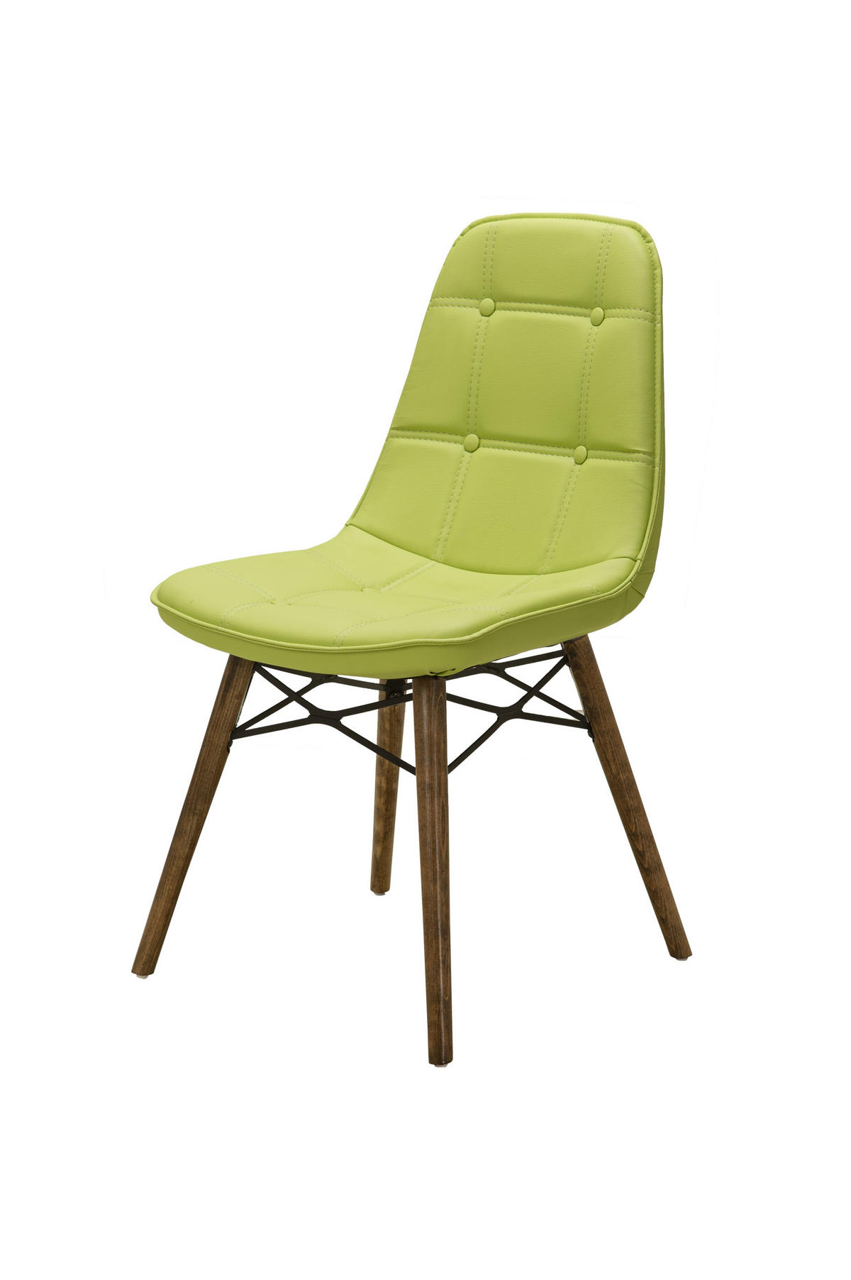 STUHL DENVER mit Holzbeinen - Hellgrün, Holz/Textil (46/85/46cm) - Stuhlmann