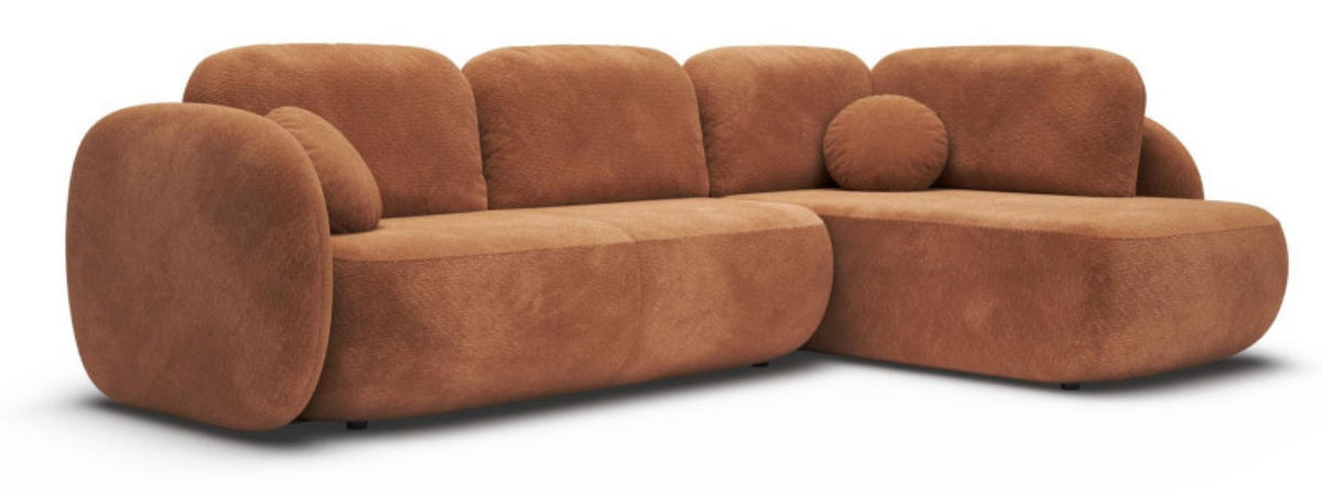ECKSOFA Orange OLIVIO II Ausziehbar Rechts - Orange, Textil (190/289cm) - Sepro Meble