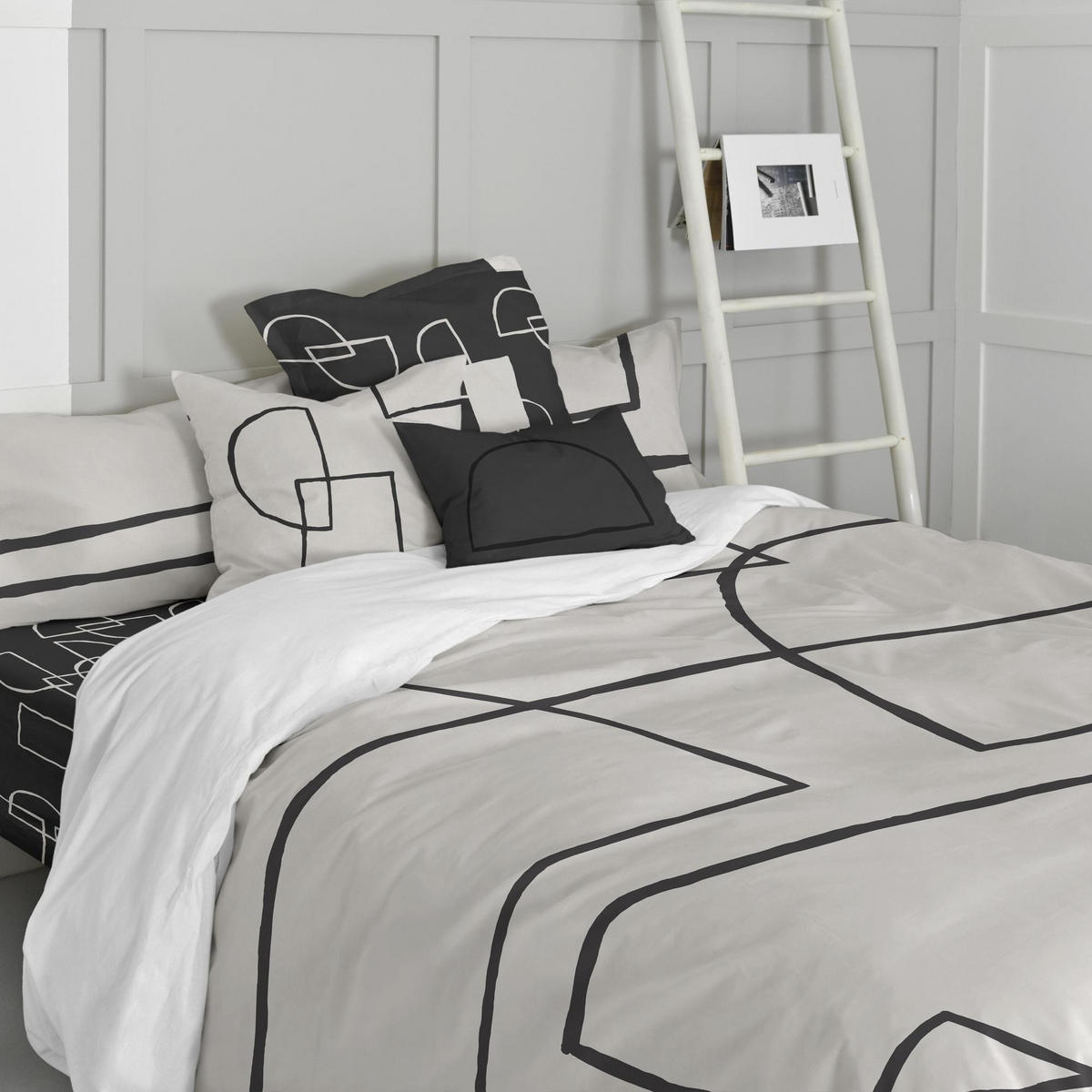 KISSENBEZUG serenity 50x50 + 50x30 cm mehrfarbig - Multicolor, Textil (50/50cm) - Happy Friday