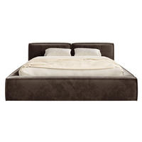 POLSTERBETT Tilves Slim Braun 140x200 cm - Schwarz/Braun, Kunststoff/Textil (140/200cm) - Selsey