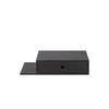 NACHTTISCH Hope mit Ablage links, schwarze Birke, 30/65/15 cm - Schwarz, Holz (65/15/30cm) - WOODEK