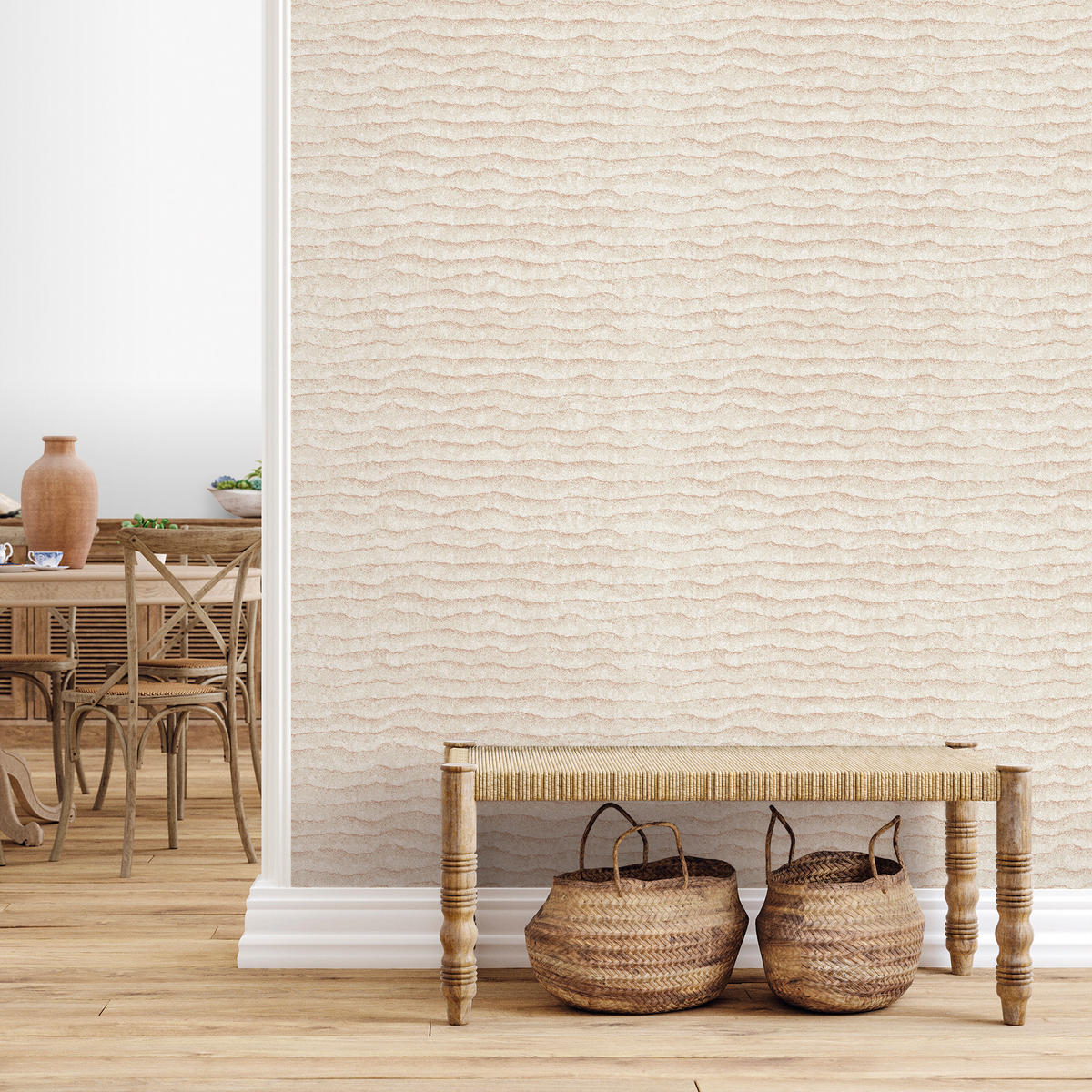 TAPETE Uni 53 cm x 10 m - Beige, Papier (53/1000cm) - Sanders & Sanders