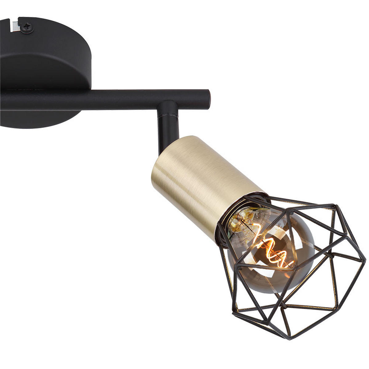 DECKENLEUCHTE Metall Schwarz Drahtgeflecht - Schwarz, Metall (22/8/20cm)