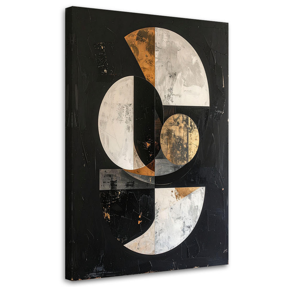 LEINWANDBILD Abstraktion 80x120cm - Schwarz, Textil (80/120cm) - Feeby