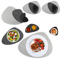 FLUSSKIESEL-TISCHSET 16er Set Hellgrau - Grau, Kunststoff (42/31.5/1cm) - Dunedesign