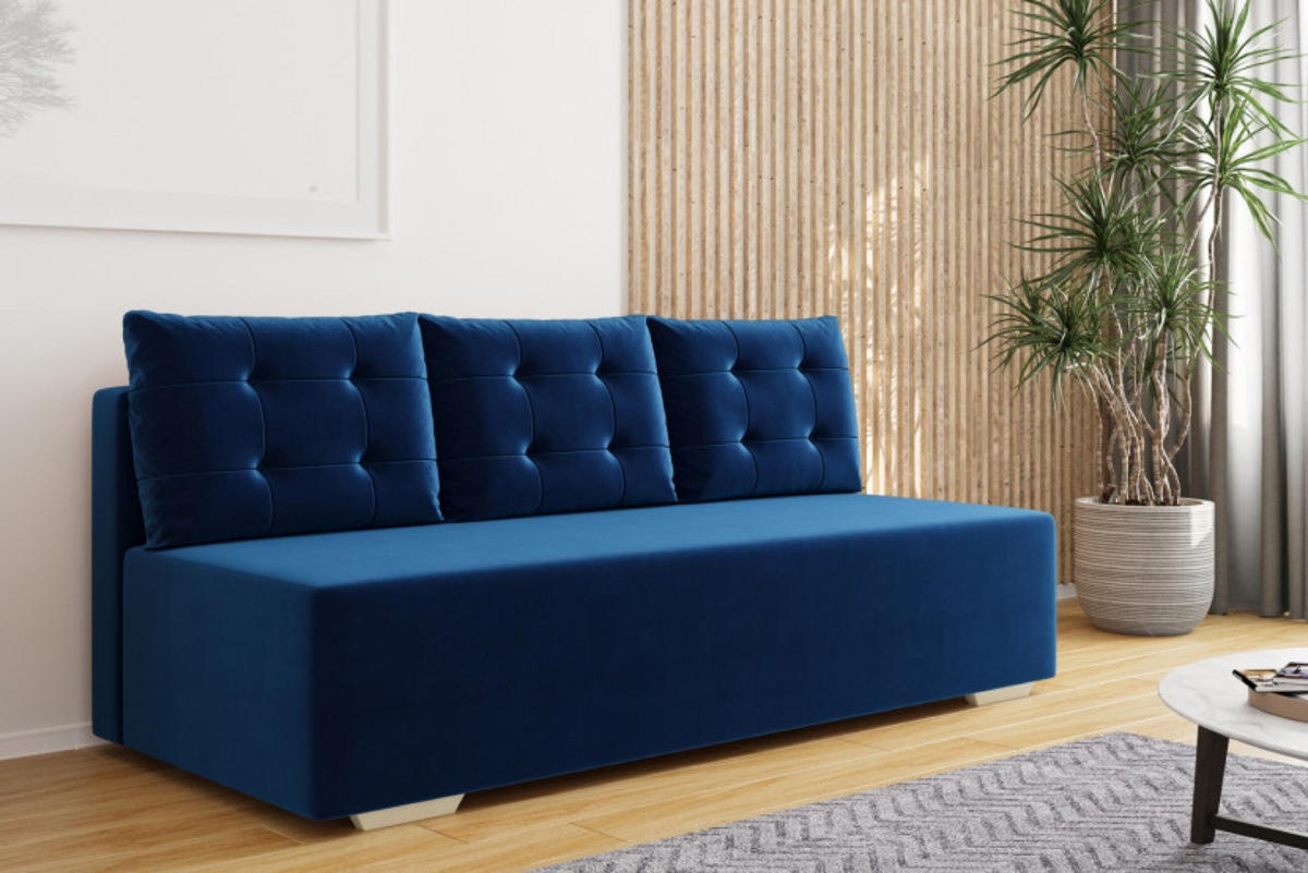 SOFA Granat Blau REDOX Ausziehbar Ohne Armlehnen - Blau, Textil (196/92/85cm) - Sepro Meble