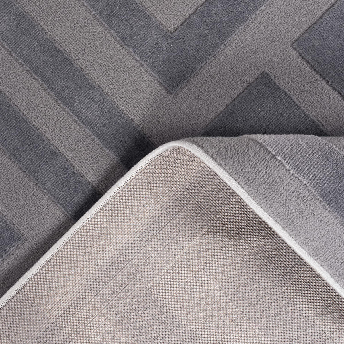 KURZFLORTEPPICH 200/280 cm Tinos 574 - Anthrazit, Kunststoff (200/280cm) - Paco Home