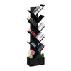 BÜCHERREGAL - Schwarz, Holzwerkstoff/Wellpappe (38/146/22cm) - Relaxdays