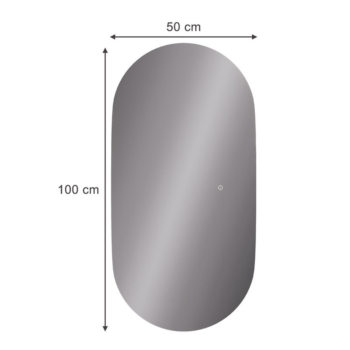KOUPELNOVÉ ZRCADLO Miral Sklo - čirá, sklo (100/2.8/50cm) - Vicco