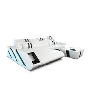ECKSOFA Apollonia L - Weiß, Leder (295/190cm) - Sofa Dreams