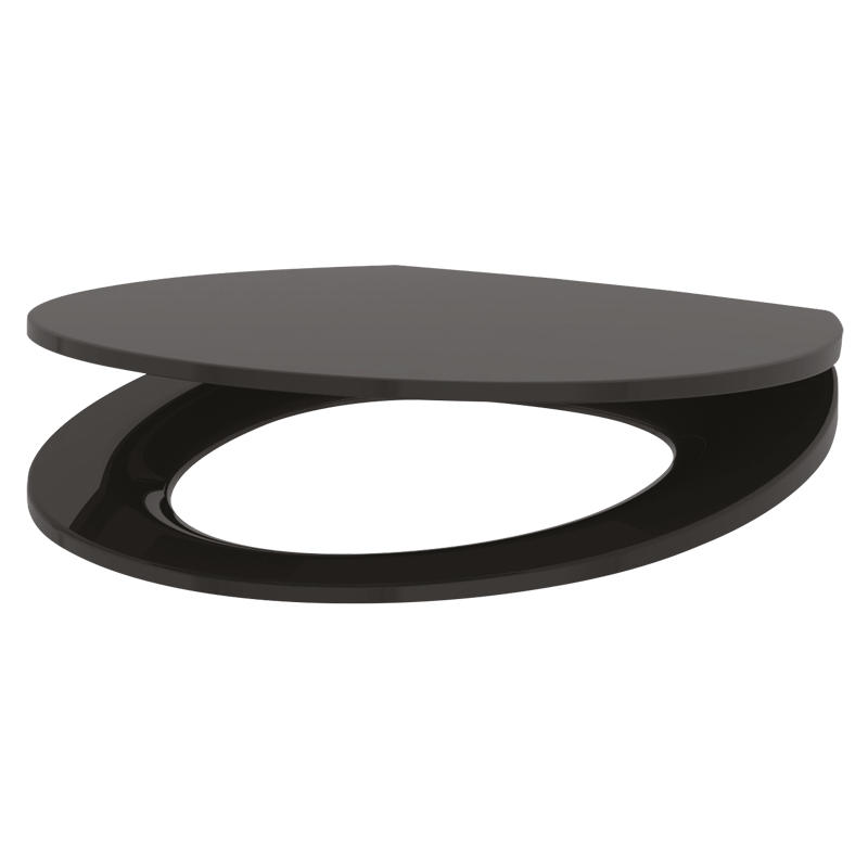 WC-SITZ Slim BCN schwarz Duroplast mit Absenkautomatik - Schwarz, Metall (37/45/45cm) - Delabie