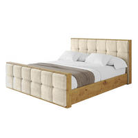 POLSTERBETT mit Bettkasten, Fußteil und Lattenrost, Boxbett ohne Matratze - ENZO7-Z 160x200 Beige - Ecru, Holzwerkstoff/Textil (160/200cm) - ALTDECOR