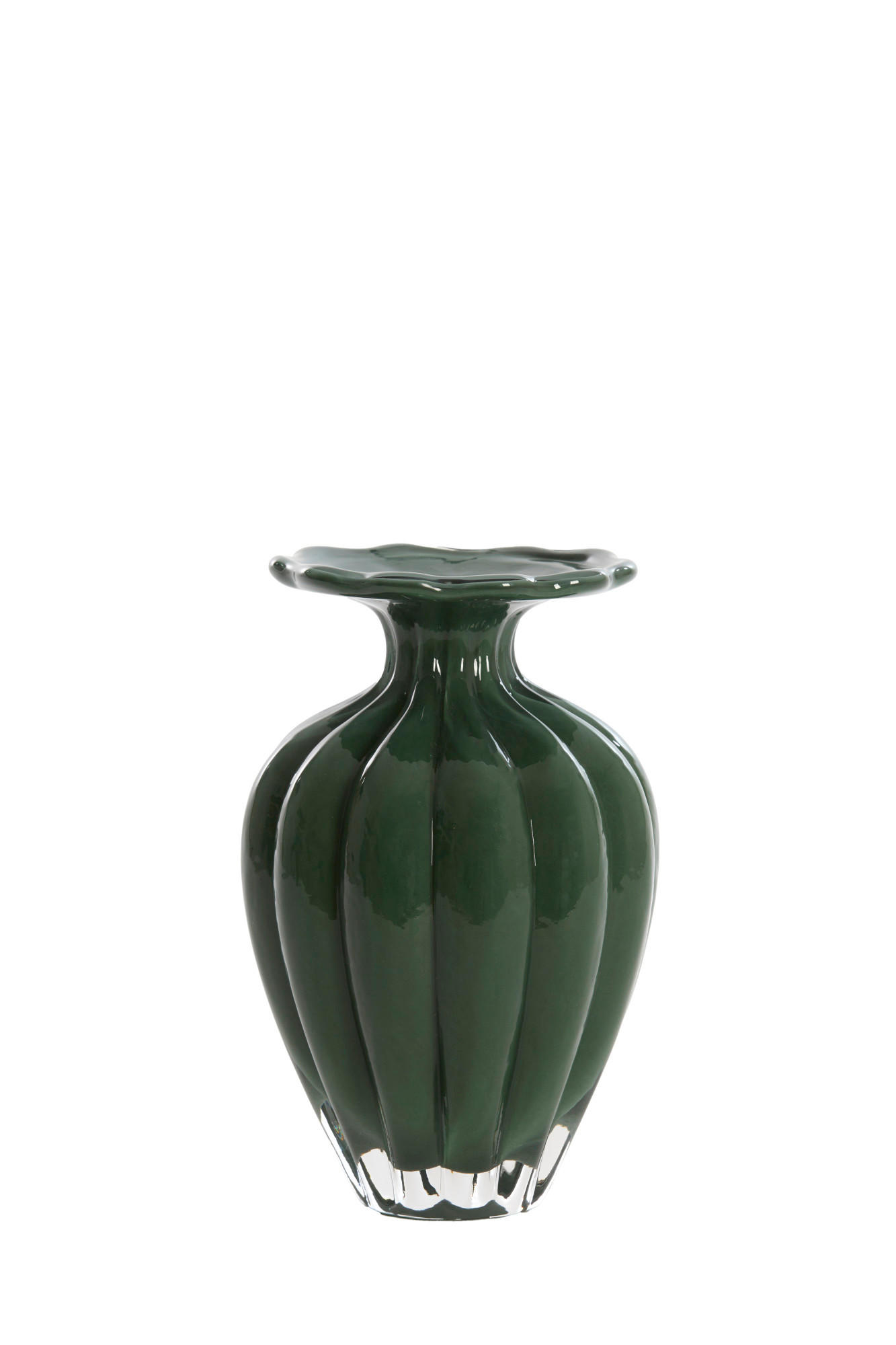 VASE Zofio Grün Ø16,5/24,5 cm - Grün, Glas (16.5/24.5cm) - Light & Living