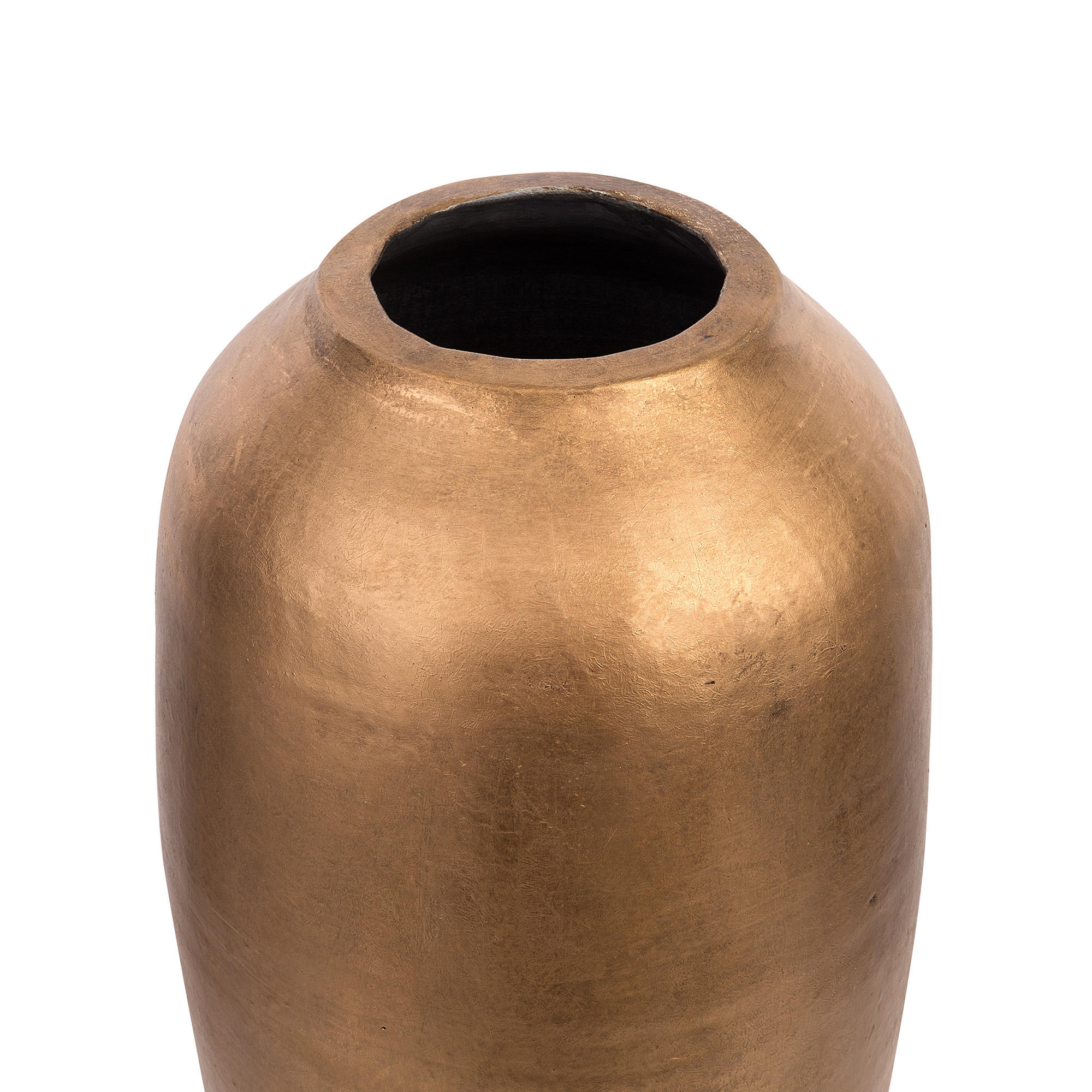 DEKOVASE Terrakotta gold Lorca - Goldfarben, Stein (48cm) - Beliani