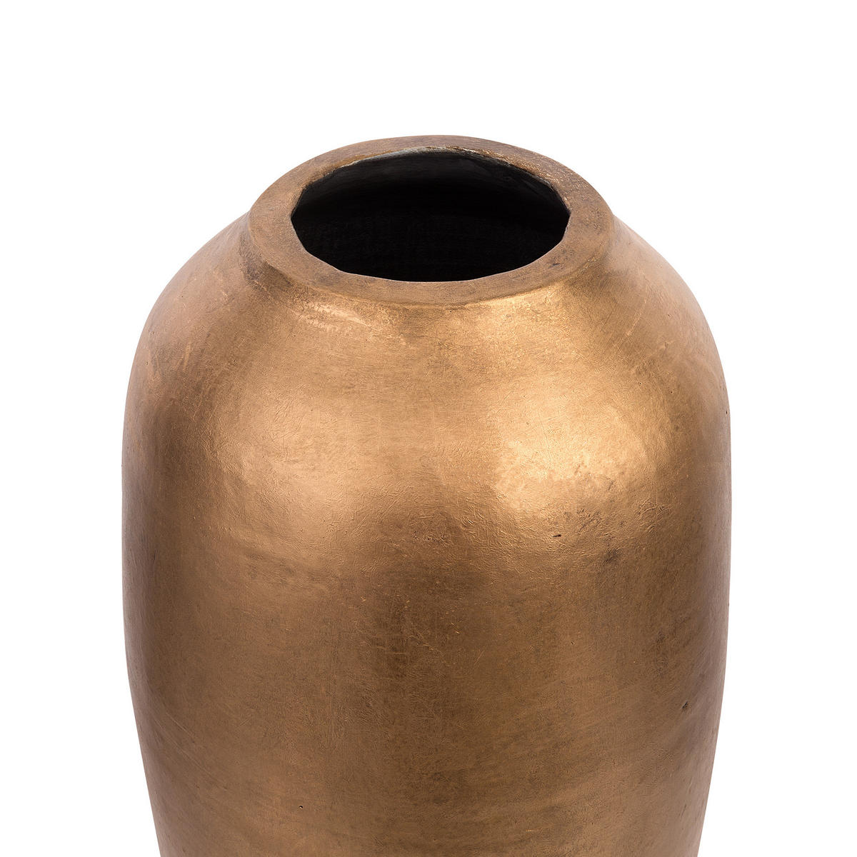 DEKOVASE Terrakotta gold Lorca - Goldfarben, Stein (48cm) - Beliani