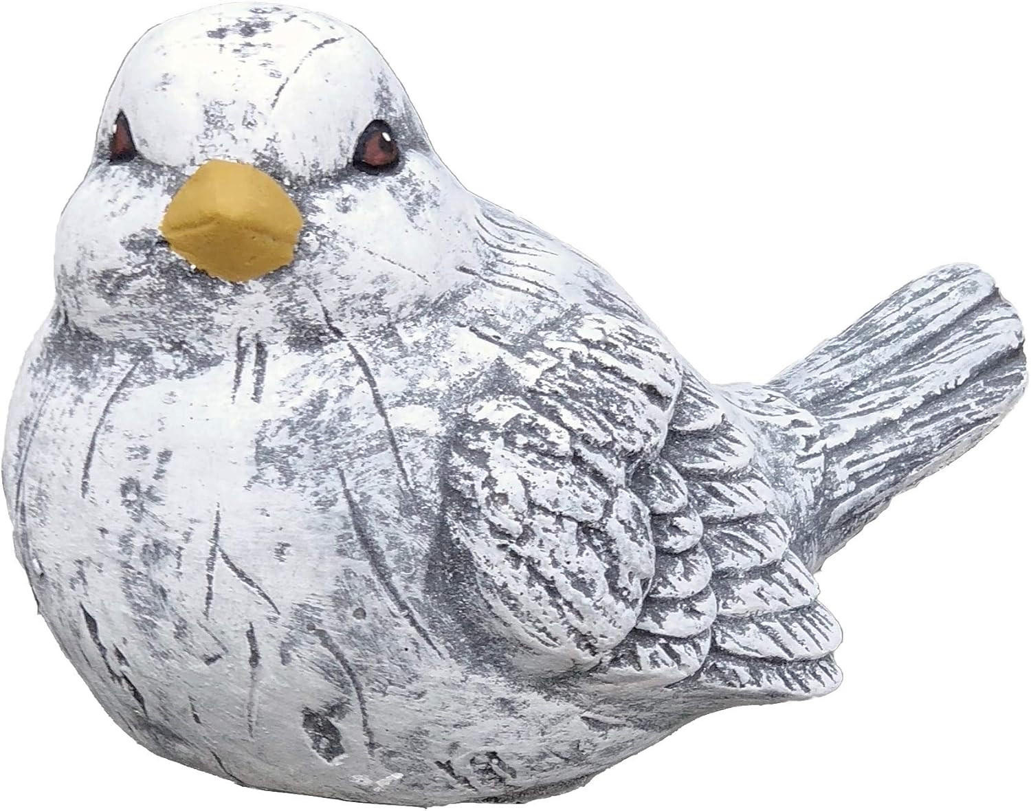 STEINFIGUR Vogel Bert frostfest massiver Steinguss - Grau, Stein (14/15/21cm) - stoneandstyle