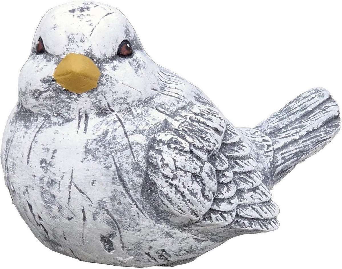 STEINFIGUR Vogel Bert frostfest massiver Steinguss - Grau, Stein (14/15/21cm) - stoneandstyle