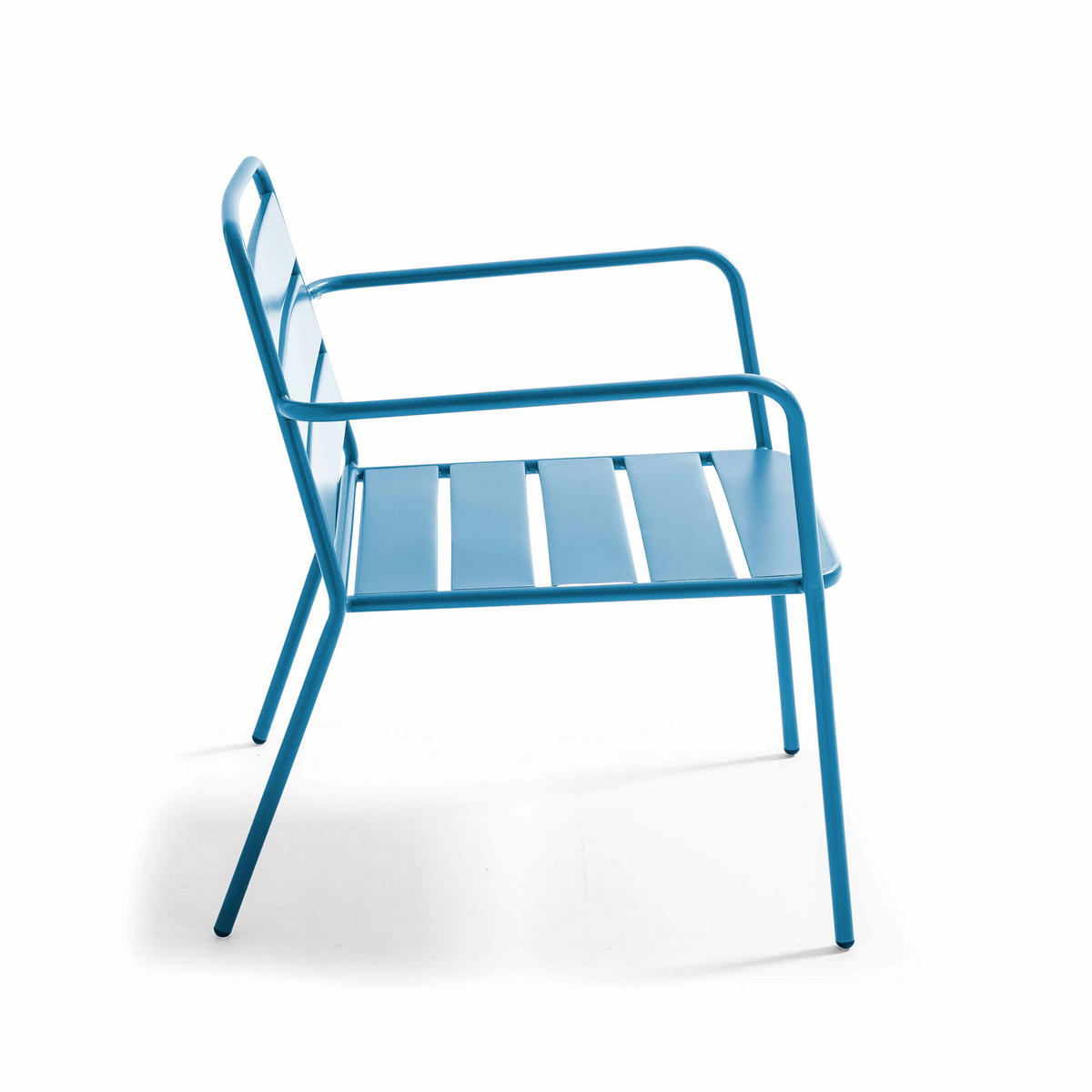 GARTENMÖBEL 5-tlg., Pazifikblau - Blau, Metall - Oviala