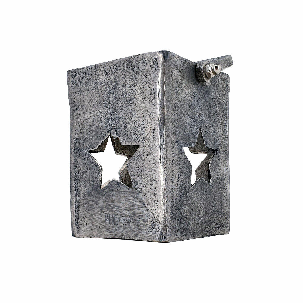 WINDLICHT Stern 10,5x15 cm, Aluminium, Grau - Silberfarben, Metall (10.5/15/10.5cm) - PTMD Collection