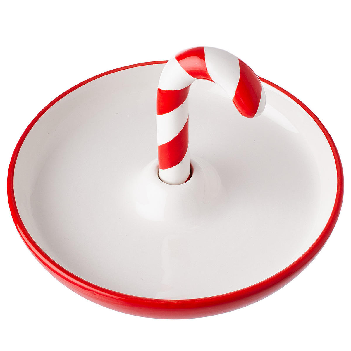 TELLER Sweet X-Mas "Candy Cane" Ø20cm - Rot/Weiß, Stein (13cm) - Butlers