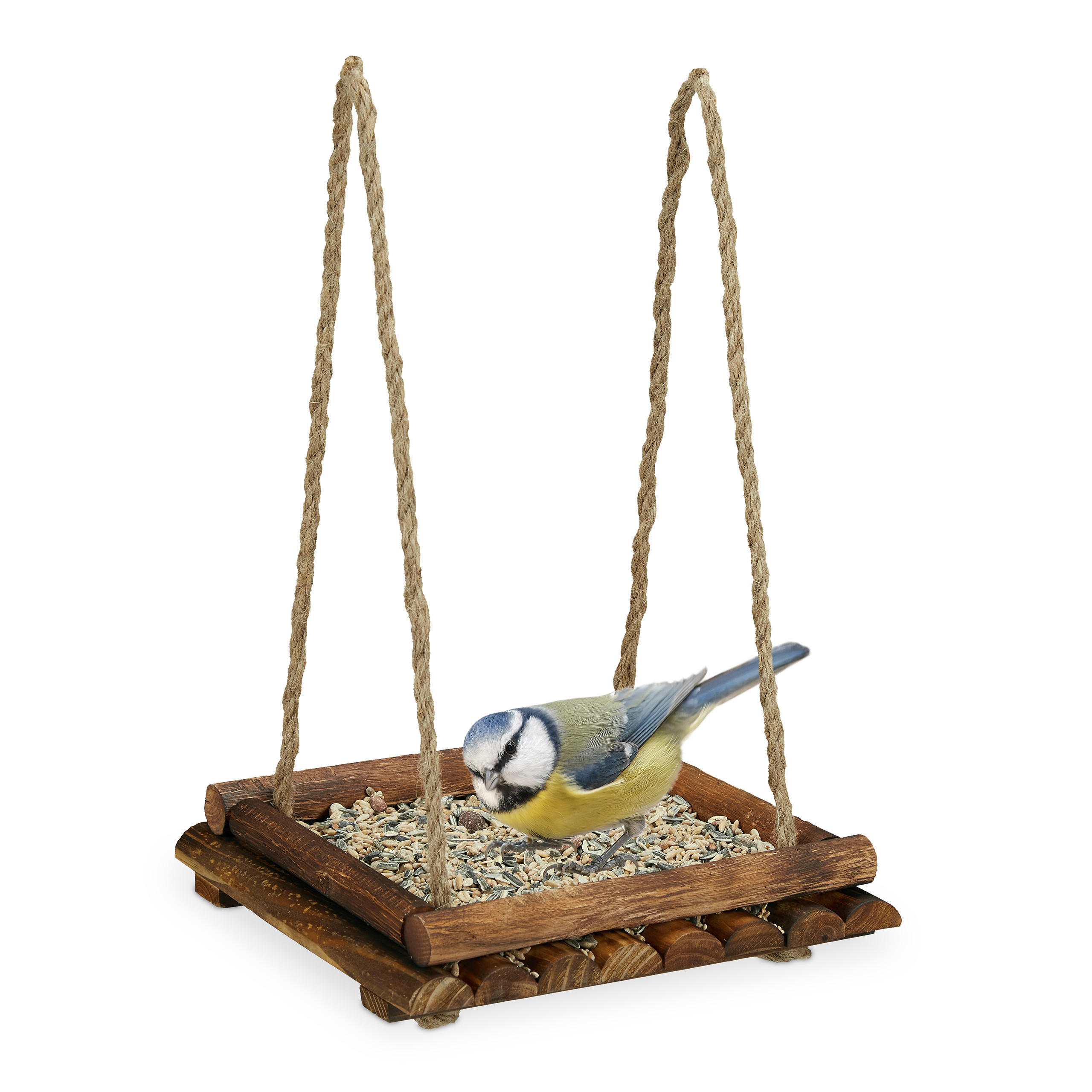 VOGELFUTTERSTATION - Braun, Holz (25/42/25cm) - Relaxdays