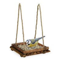 VOGELFUTTERSTATION - Braun, Holz (25/42/25cm) - Relaxdays