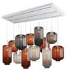 HÄNGELEUCHTE Velo 12-flammig Mehrfarbig Ø 18/20/25cm - Multicolor/Weiß, Glas (25/25/27cm) - s.luce