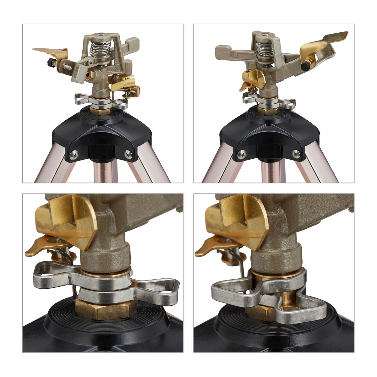 SPRINKLER - Silberfarben, Metall (94/90/82cm) - Relaxdays