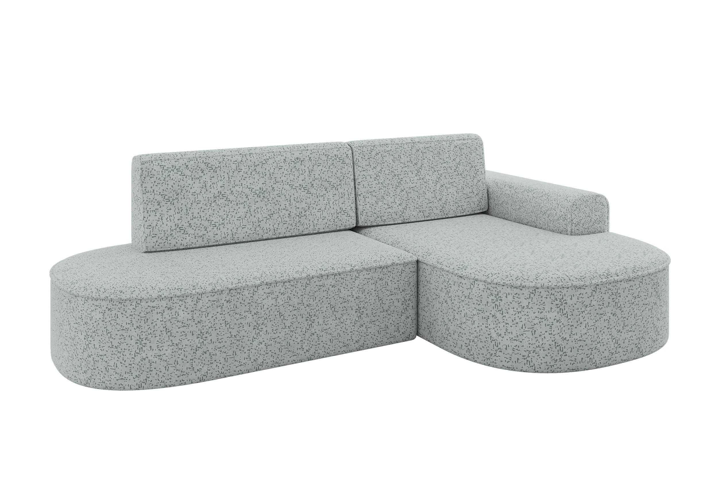 ECKSOFA mit Schlaffunktion und Bettkasten Ottomane Rechts MARI-L1-S - 283x167x73 cm Grün Tissu - Dunkelgrün/Schwarz, Holzwerkstoff/Kunststoff (167/283cm) - ALTDECOR