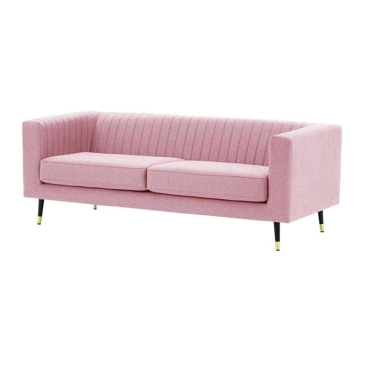 DREISITZER SOFA Slender-Baku 16 - Lila, Holz/Textil (201/71/83cm) - SLF24