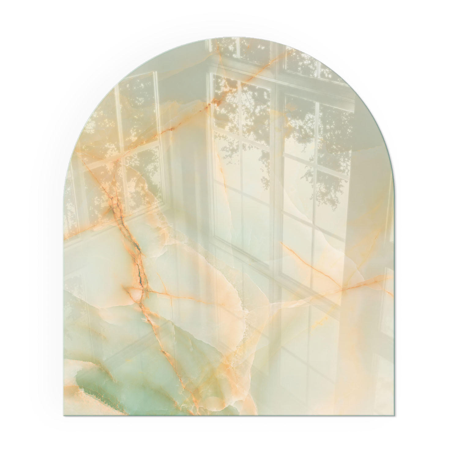 GLASPLATTE für Kamin 80x70 cm - Türkis, Glas (80/70/0.4cm) - TULUP