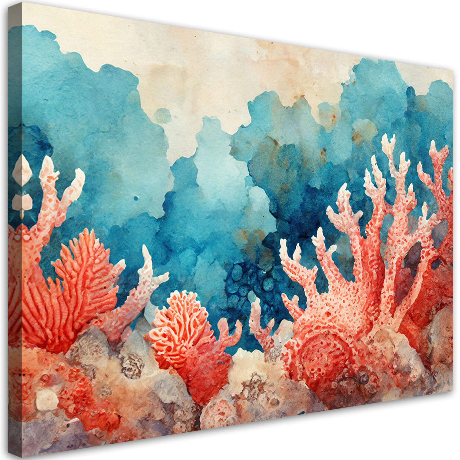 KUNSTDRUCK Blau 120/80 cm - Blau, Textil (120/80cm) - KUNSTLOFT