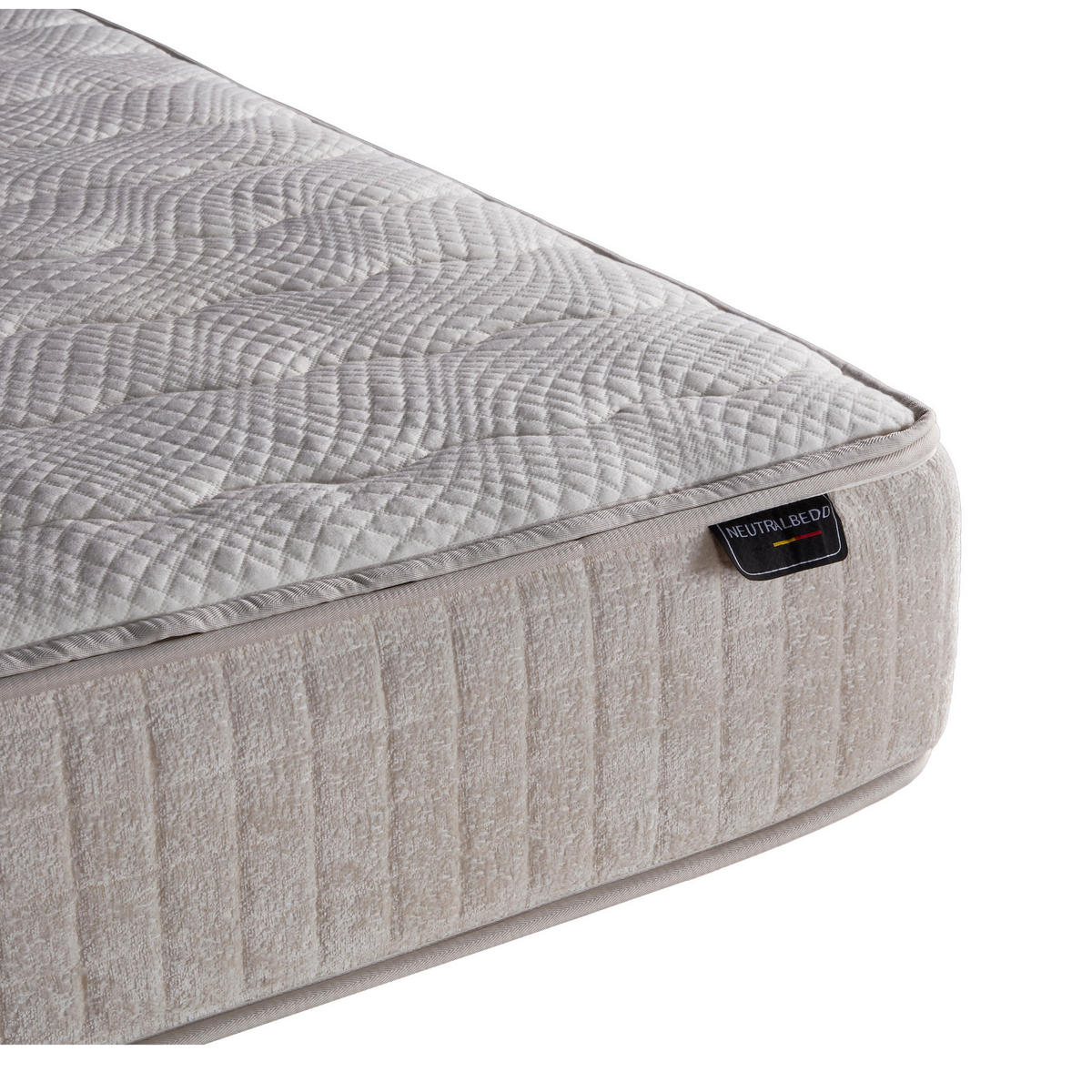BOXBETT Naturalbett Bett boxspringbett 160x200 mit matratze - Weiß, Holz (160/200cm)