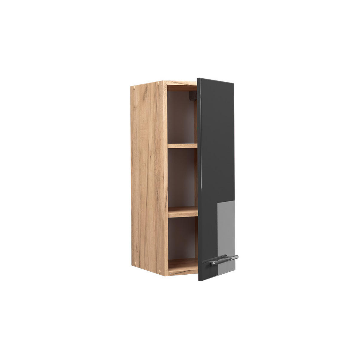 HÄNGESCHRANK Fame-Line Anthrazit Hochglanz 30 cm - Anthrazit/Eiche Wotan, Holzwerkstoff (30/72/34.1cm) - Vicco