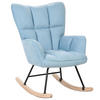 SCHAUKELSESSEL Stoff Blau Oulu - Blau, Textil/Metall (71/108/83cm) - Beliani