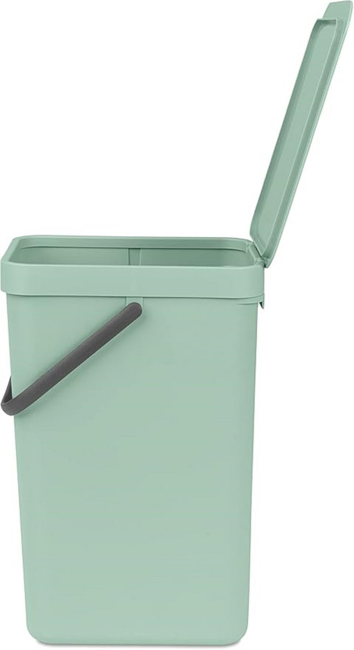 MÜLLEIMER Mit Stay Open Deckel 16 Liter 40 x 27,9 x 22 cm Kunststoff Jade - Grün, Kunststoff (27.9/40/22cm) - PROREGAL