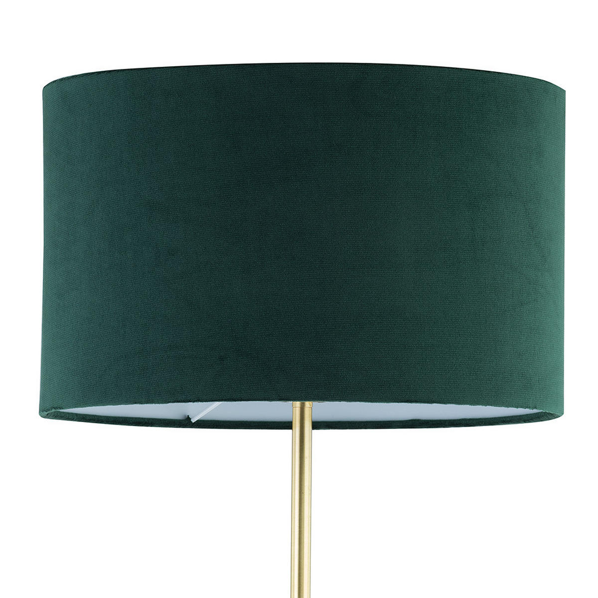 STEHLEUCHTE - Samt/Metall, 1-flammig - Grün, Metall (40/40/150cm) - home24