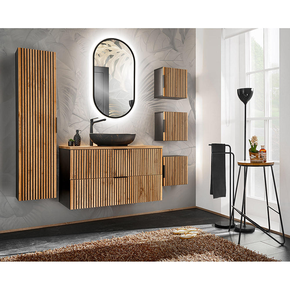Lomado Badmöbel-Set Braun 200x200x47 cm