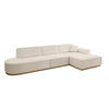 ECKSOFA Ottomane Rechts IREA-L2-v2 - 327x165x80 cm Beige - Beige, Holzwerkstoff/Textil (327/165cm) - ALTDECOR