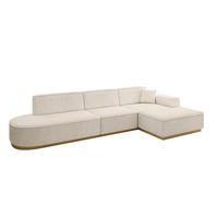 ECKSOFA Ottomane Rechts IREA-L2-v2 - 327x165x80 cm Beige - Beige, Holzwerkstoff/Textil (327/165cm) - ALTDECOR