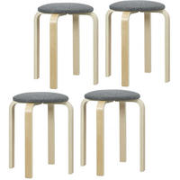 STAPELHOCKER 4er-Set 40/40/45 cm Grau aus Holz - Grau, Holz (40/45/40cm) - MIVRAY