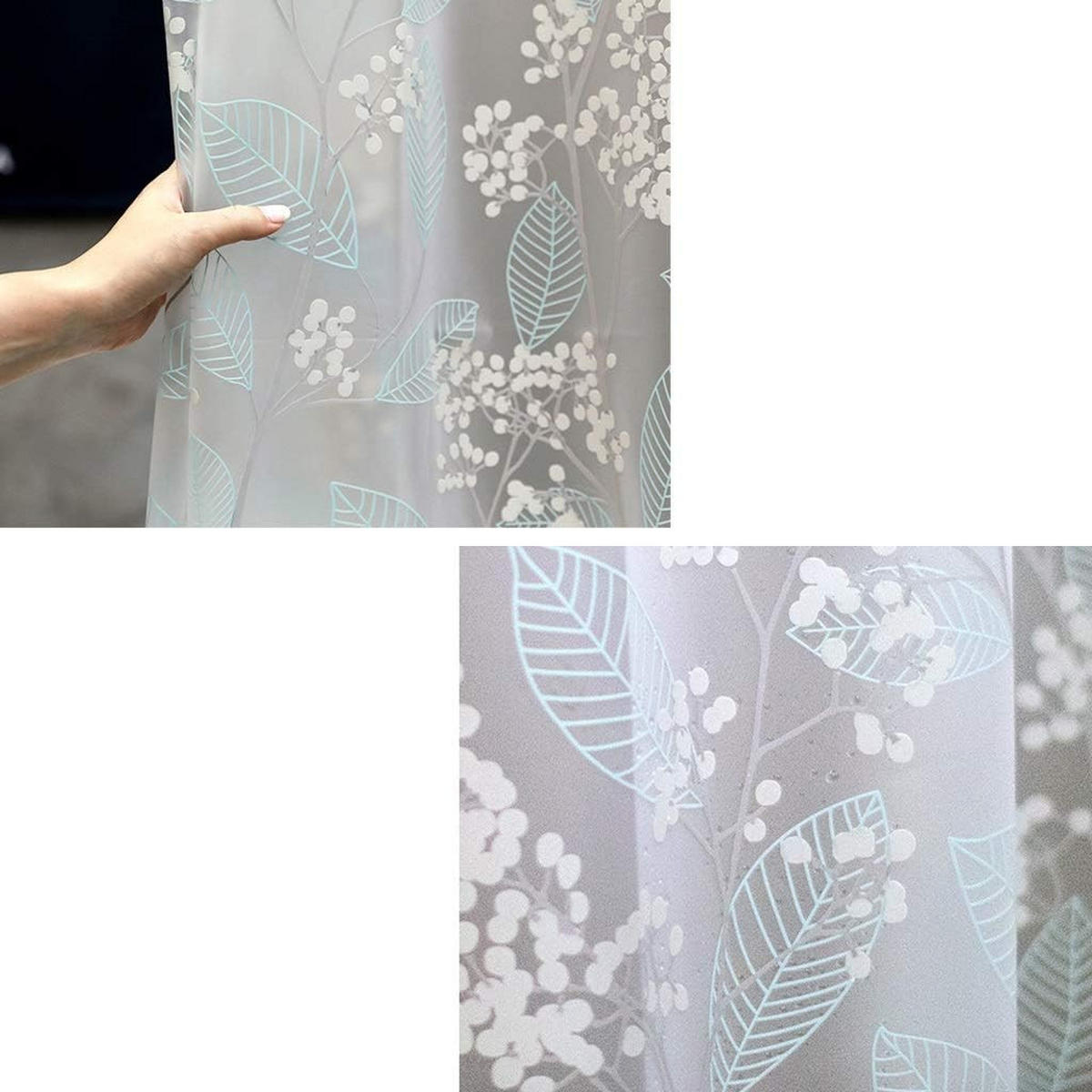 DUSCHVORHANG Weiß EVA transluzent wasserdicht - Transparent, Textil (200/120cm) - MCBOSON