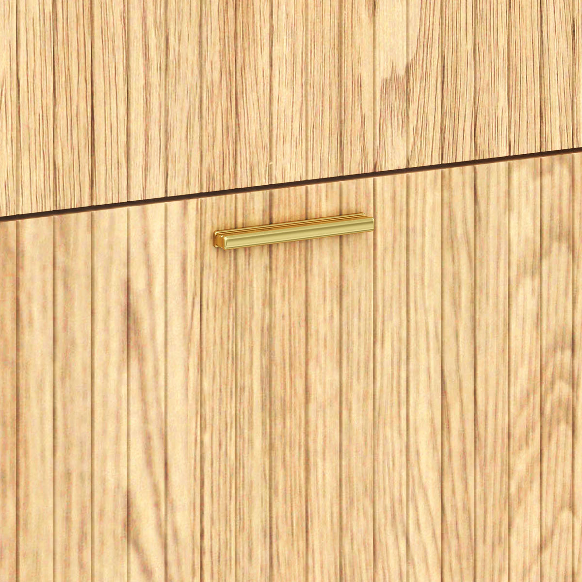 SCHUHSCHRANK aus MDF 70x23,5x115cm in Natur mit 3 Türen - Naturfarben, Holzwerkstoff (70/115/23.5cm) - Modfu